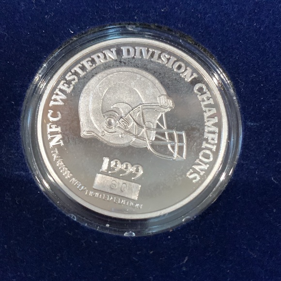 2000 Superbowl Tribute set of 9 - .999 coins and 6 bronze in wood box authentic - Picture 11 of 13